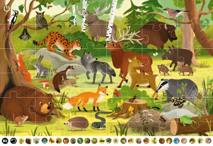 Puzzle Kakadu w lesie elibri